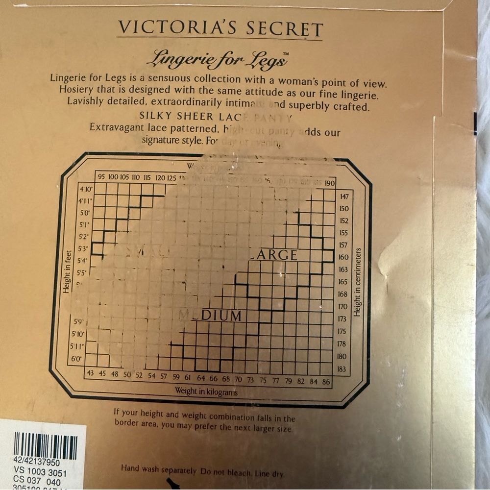 Victoria's Secret Gold silky sheer lace panty Lingerie Packaging soft taupe M - Picture 4 of 4